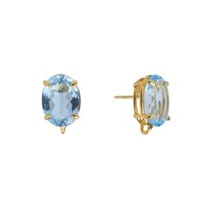 Elegant Blue Topaz Stud Earrings